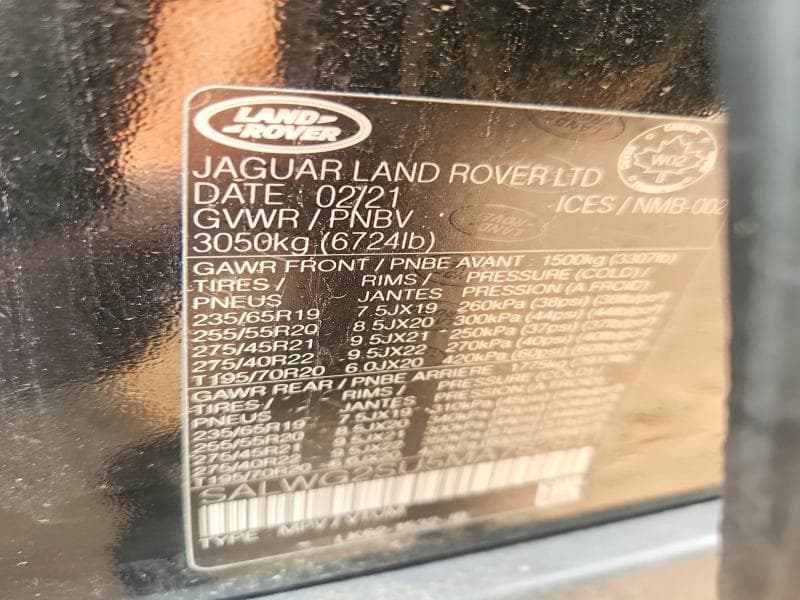 2021 LAND ROVER RANGE ROVER SPORT SE 13