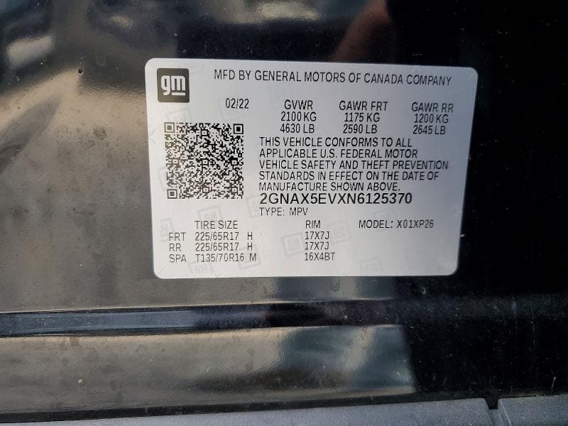 2022 CHEVROLET EQUINOX LS 14