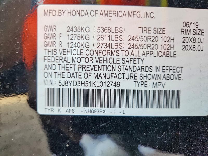2019 ACURA MDX TECHNOLOGY 13