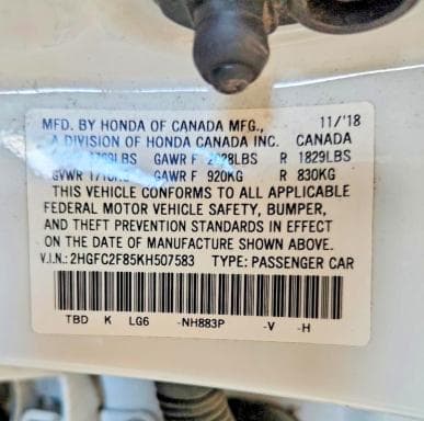 2019 HONDA CIVIC SPORT 12
