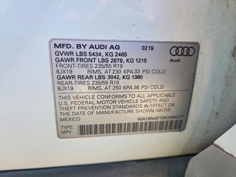 2019 AUDI Q5 PREMIUM PLUS 12