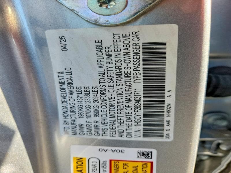 2025 HONDA ACCORD LX 12