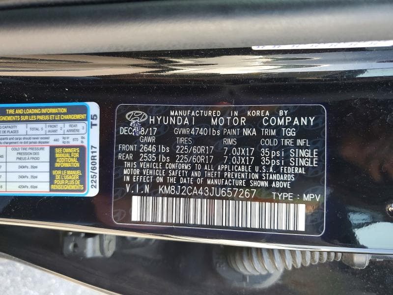 2018 HYUNDAI TUCSON SE 12