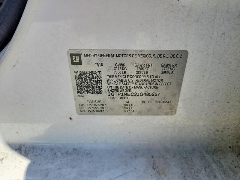 2018 GMC SIERRA C1500 SLT 12