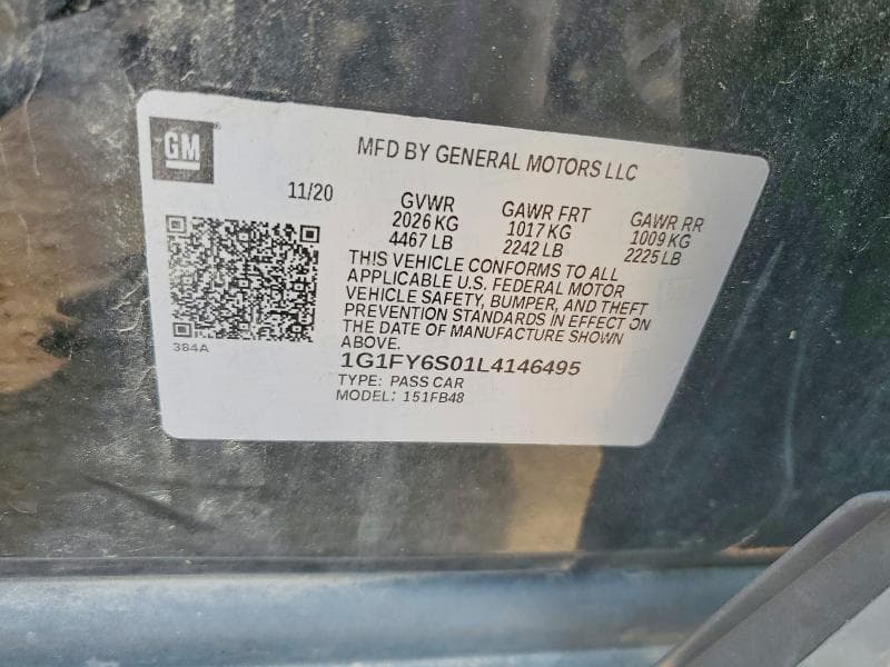 2020 CHEVROLET BOLT EV LT 12