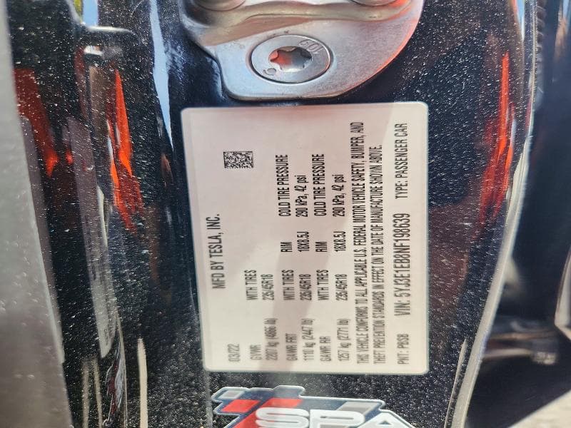 2022 TESLA MODEL 3 13