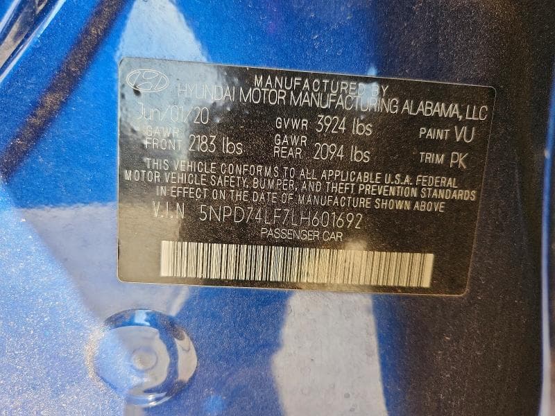 2020 HYUNDAI ELANTRA SE 12