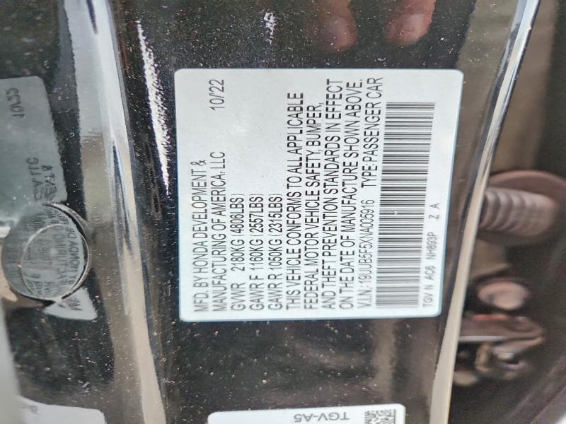 2022 ACURA TLX TECH A 12