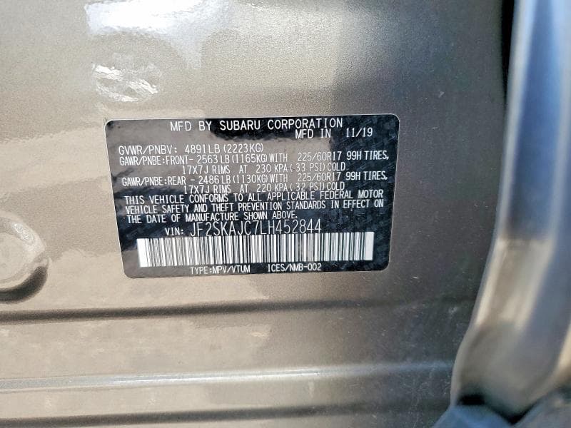 2020 SUBARU FORESTER PREMIUM 13
