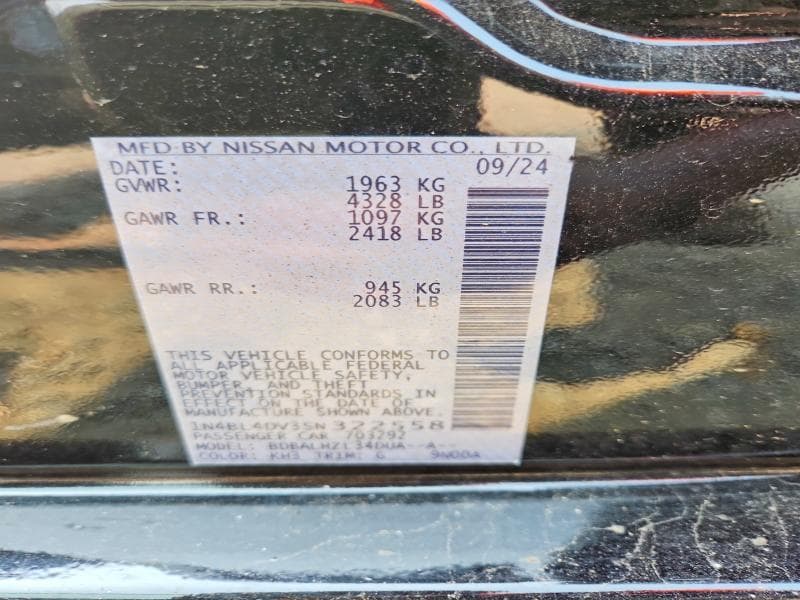 2025 NISSAN ALTIMA SV 12