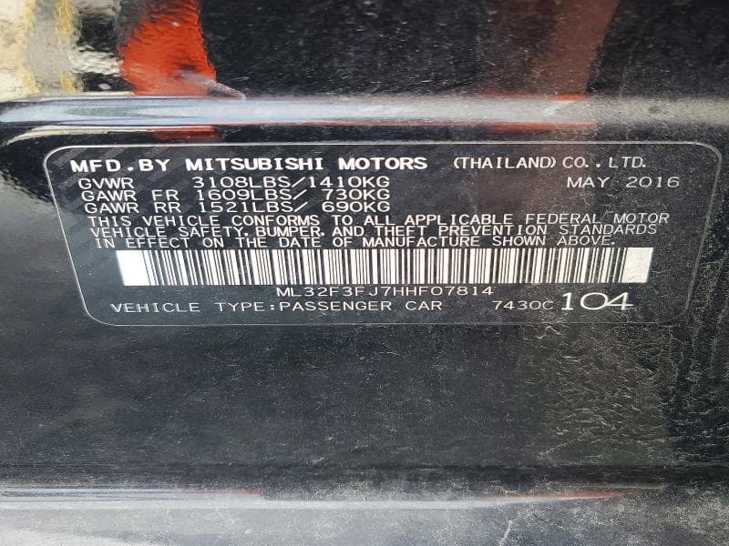 2017 MITSUBISHI MIRAGE G4 ES 12