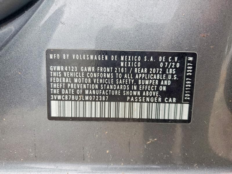 2020 VOLKSWAGEN JETTA S 12