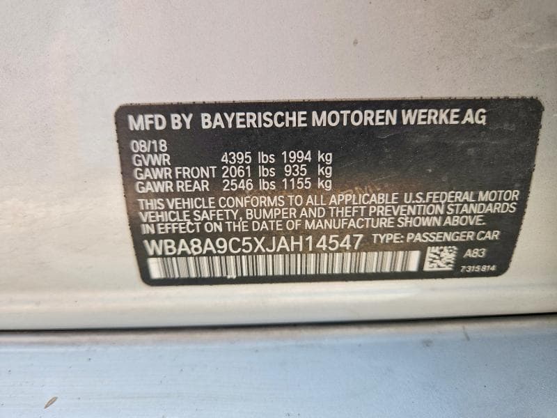 2018 BMW 320 I 12