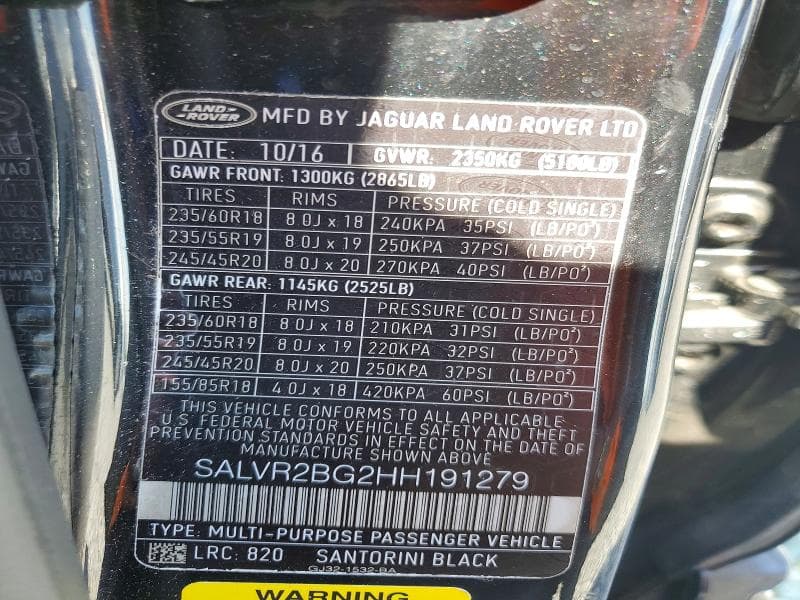 2017 LAND ROVER RANGE ROVER EVOQUE HSE 13