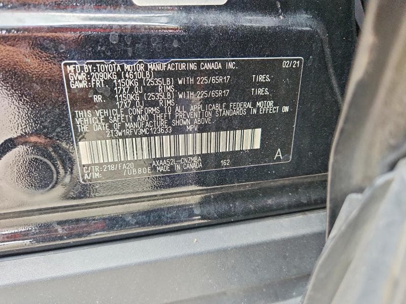 2021 TOYOTA RAV4 XLE 14