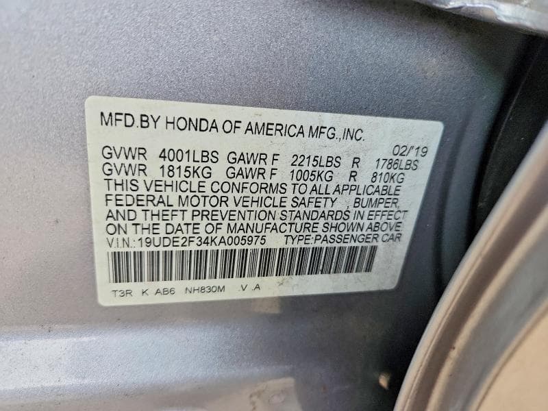 2019 ACURA ILX 12