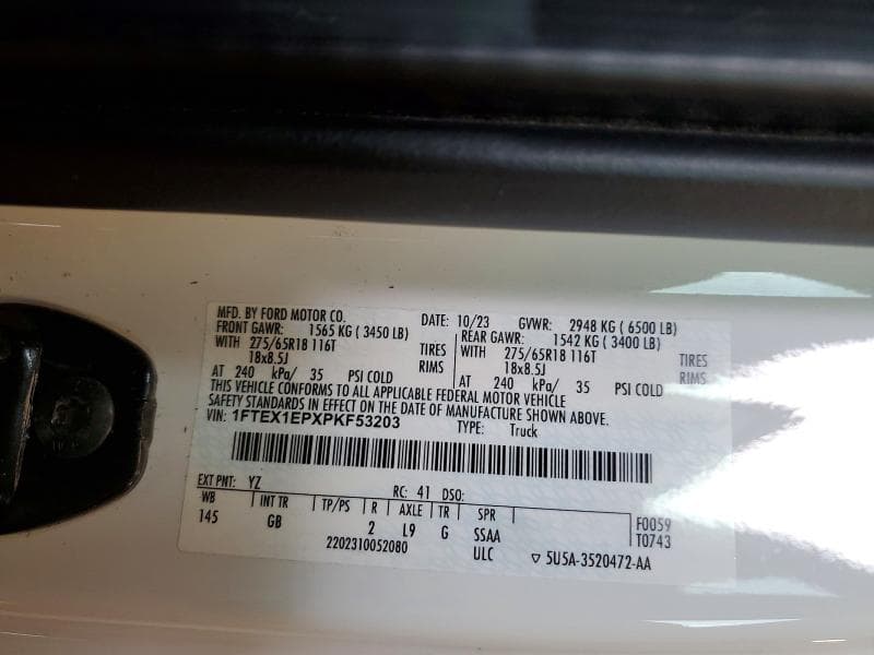 2023 FORD F150 SUPER CAB 12