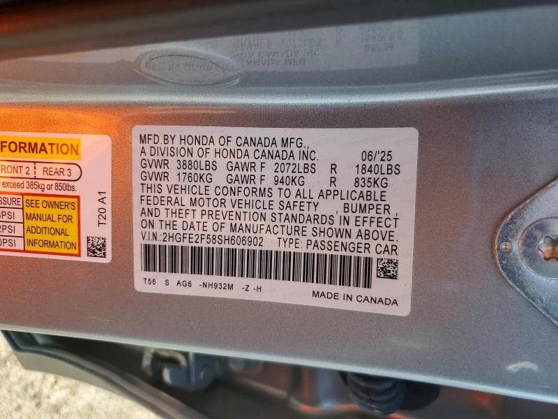 2025 HONDA CIVIC SPORT 12