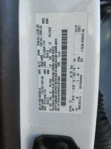 2017 FORD F150 SUPERCREW 12