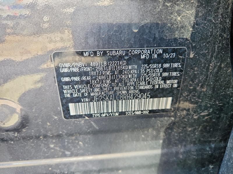 2024 SUBARU FORESTER LIMITED 14