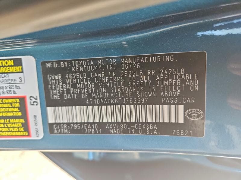 2026 TOYOTA CAMRY SE 12