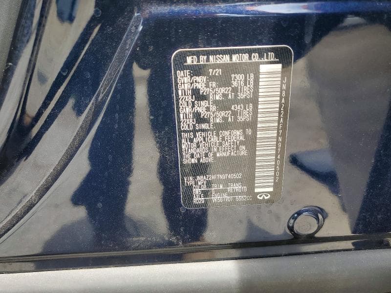 2022 INFINITI QX80 PREMIUM SELECT 13