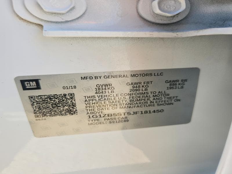 2018 CHEVROLET MALIBU LS 12