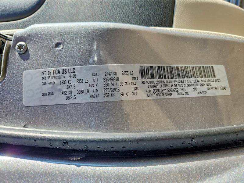 2018 CHRYSLER PACIFICA TOURING L PLUS 14