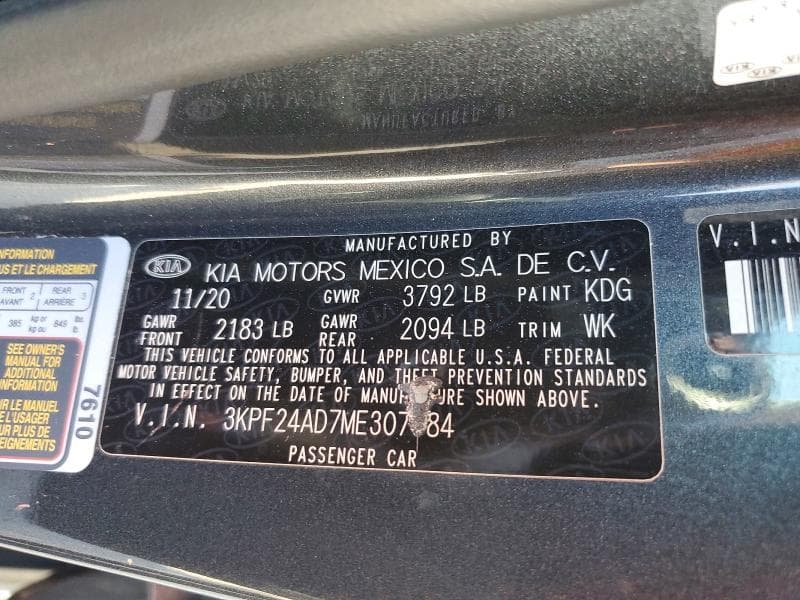2021 KIA FORTE LXS 12