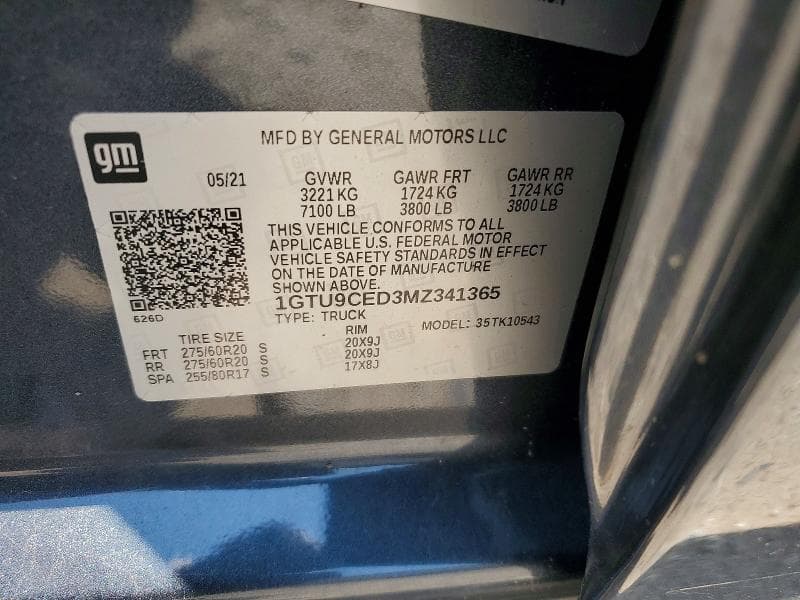 2021 GMC SIERRA K1500 ELEVATION 12
