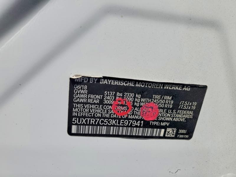 2019 BMW X3 SDRIVE30I 13