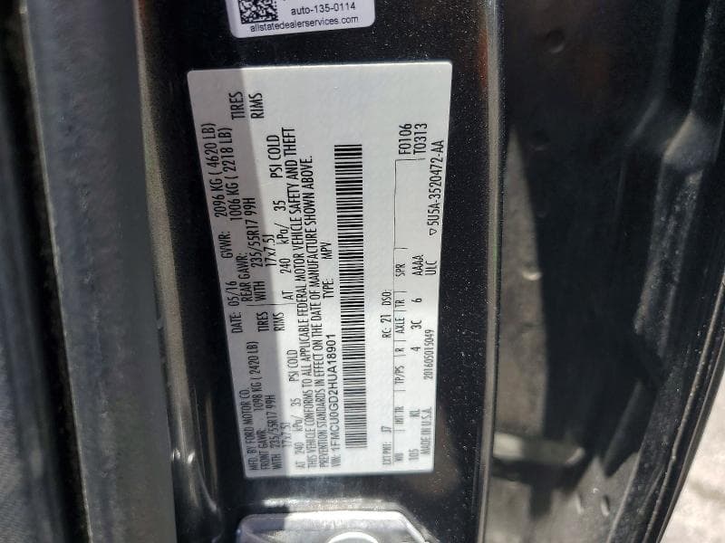 2017 FORD ESCAPE SE 12