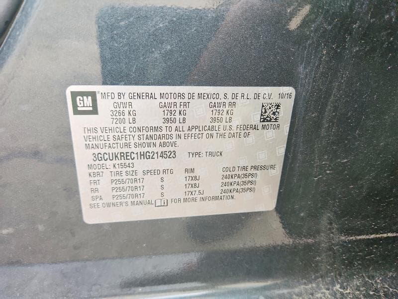 2017 CHEVROLET SILVERADO K1500 LT 12