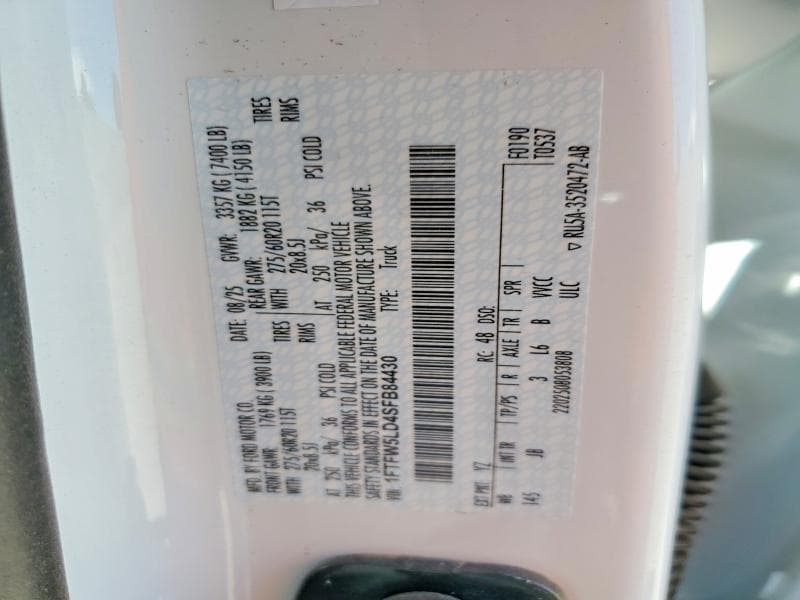 2025 FORD F150 LARIAT 12