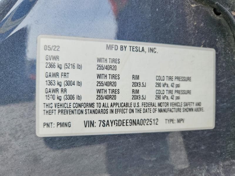 2022 TESLA MODEL Y 13
