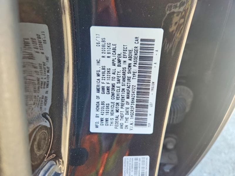 2017 HONDA ACCORD LX 12