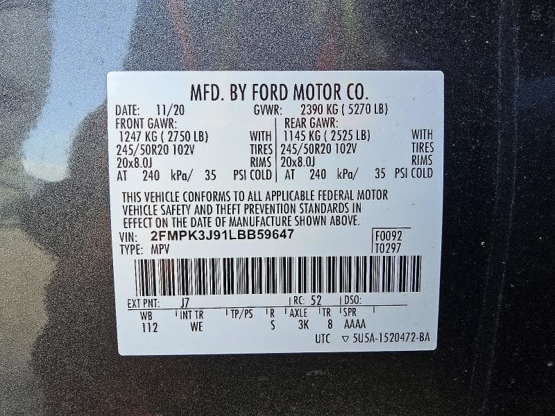 2020 FORD EDGE SEL 13