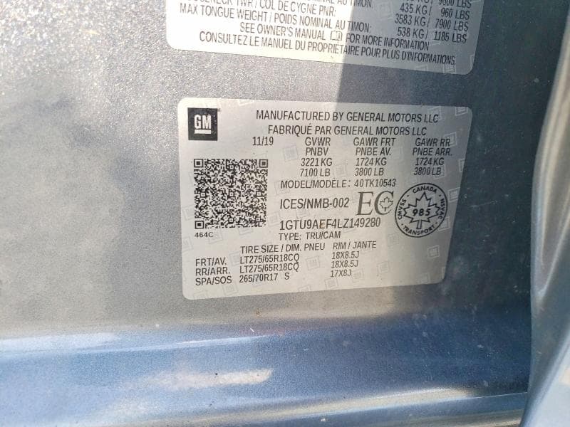 2020 GMC SIERRA K1500 12
