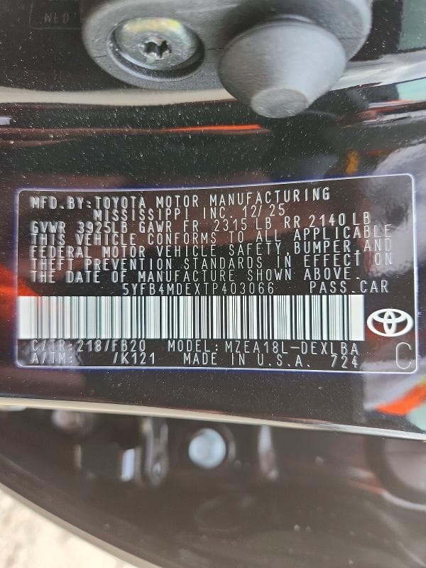 2026 TOYOTA COROLLA LE 13
