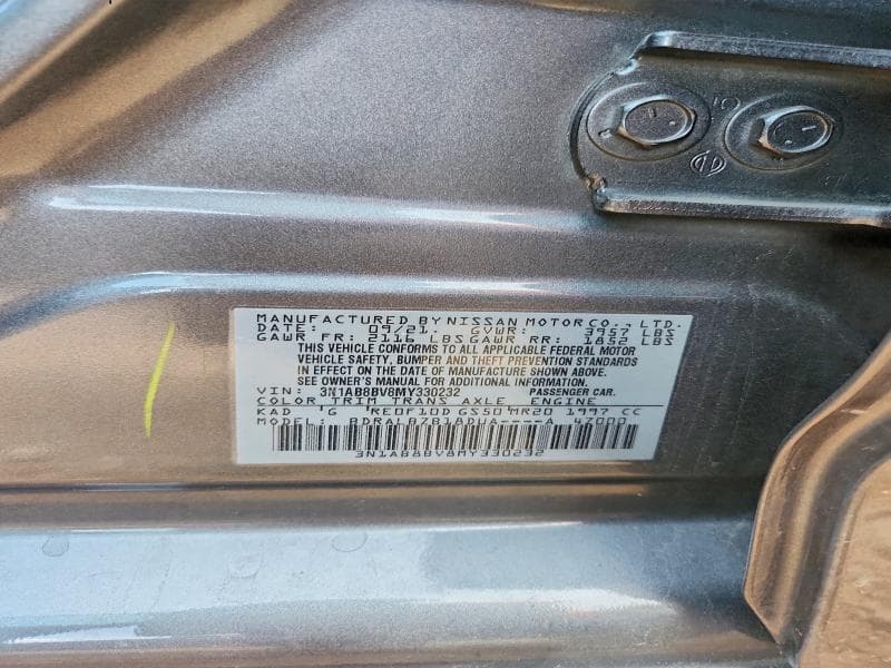 2021 NISSAN SENTRA S 12