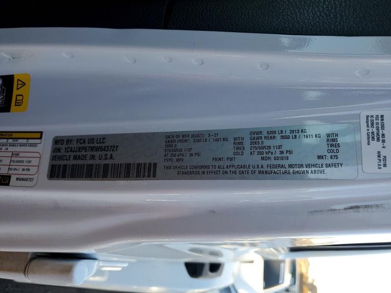2021 JEEP WRANGLER UNLIMITED SAHARA 4XE 13