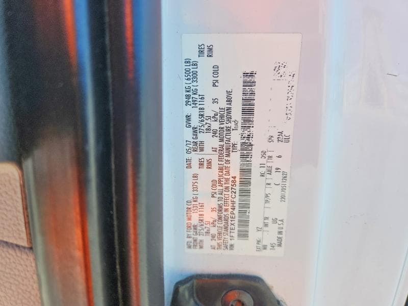 2017 FORD F150 SUPER CAB 12