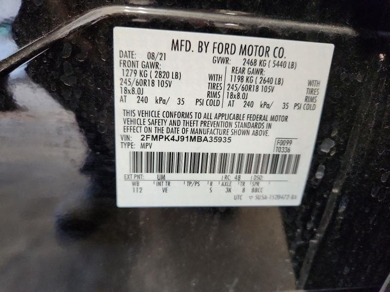 2021 FORD EDGE SEL 13