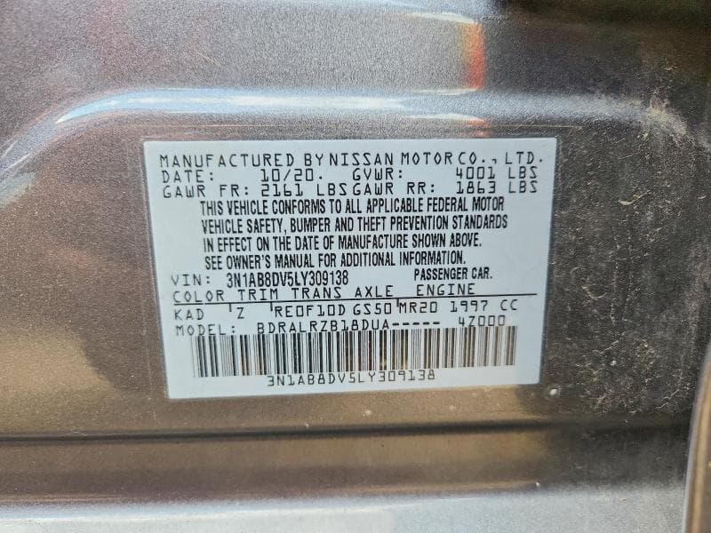 2020 NISSAN SENTRA SR 12