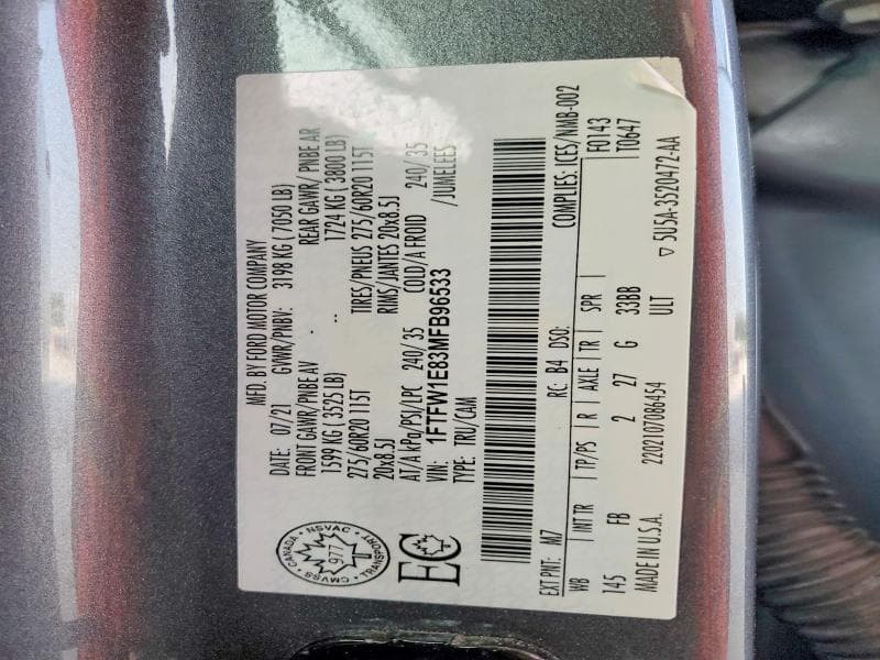 2021 FORD F150 SUPERCREW 13