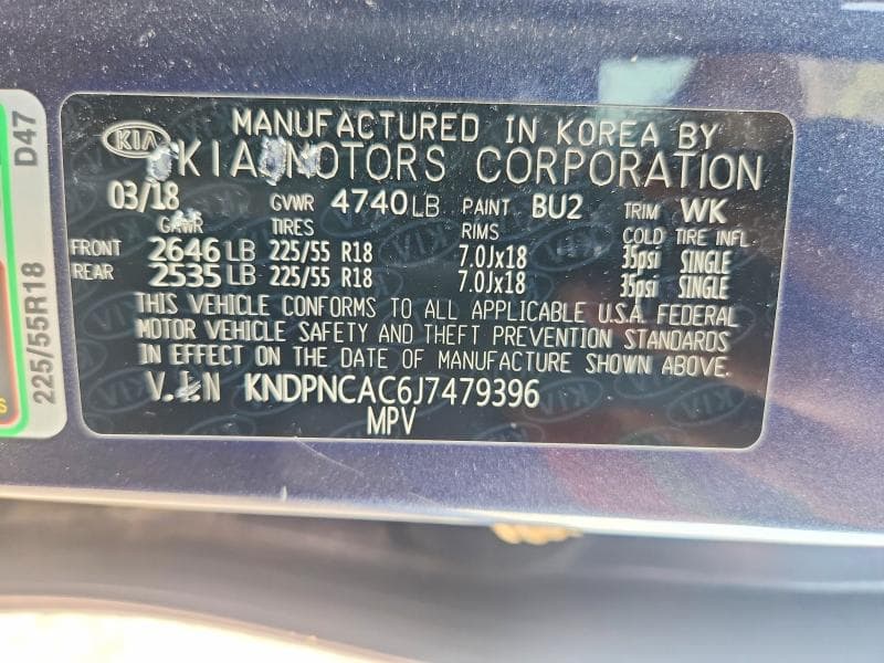 2018 KIA SPORTAGE EX 12