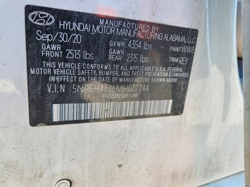 2021 HYUNDAI SONATA LIMITED 12