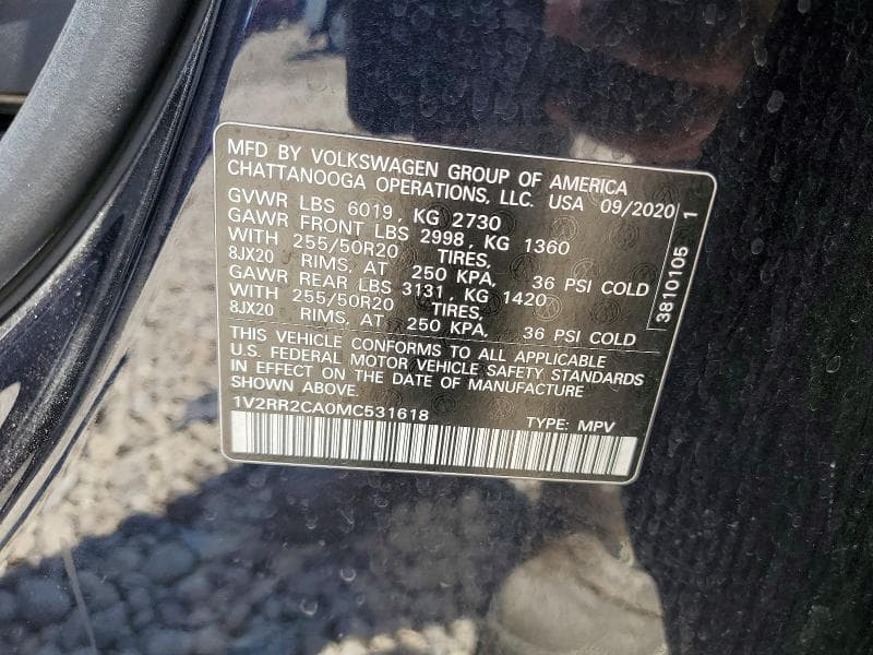 2021 VOLKSWAGEN ATLAS SE 12
