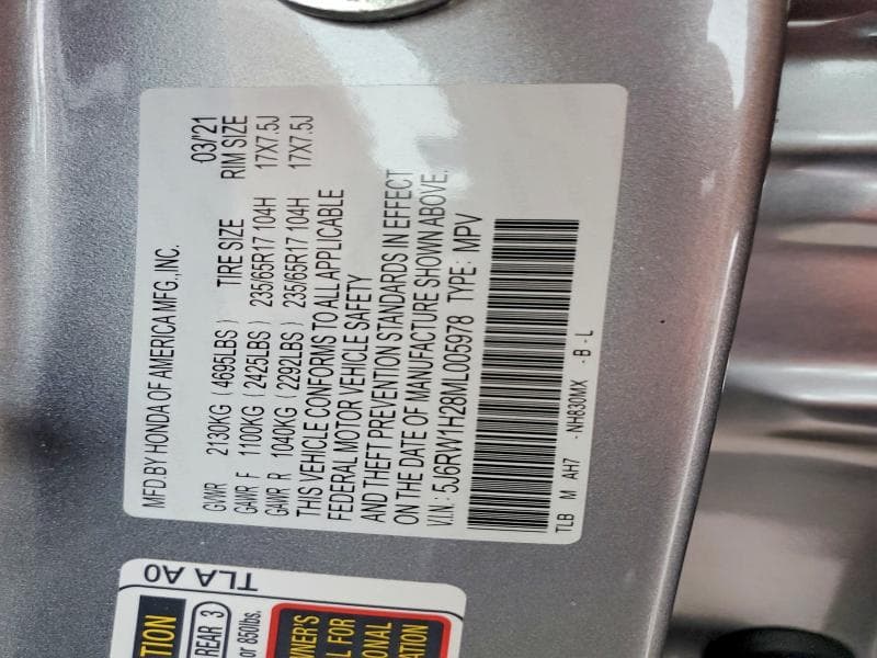 2021 HONDA CR-V LX 13