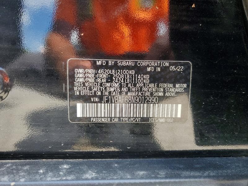 2022 SUBARU WRX PREMIUM 12